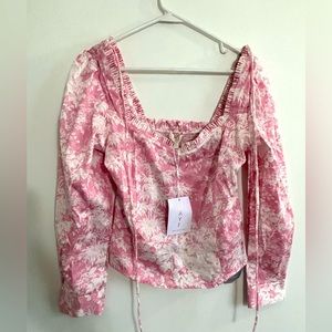 Wayf Smocked Top in cotton
